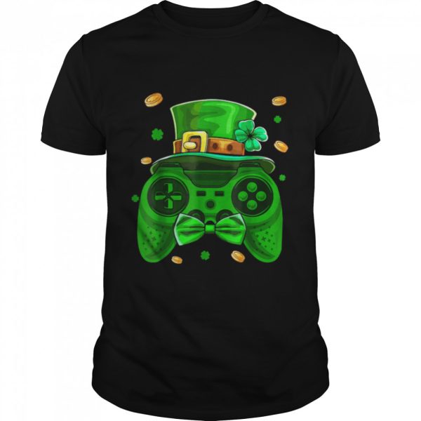 Video Game Controller St Patricks Day Gamer Men Boys Kids T-Shirt