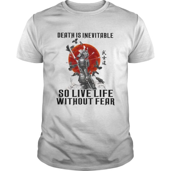 Vikings death is inevitable so live life without fear sunset shirt