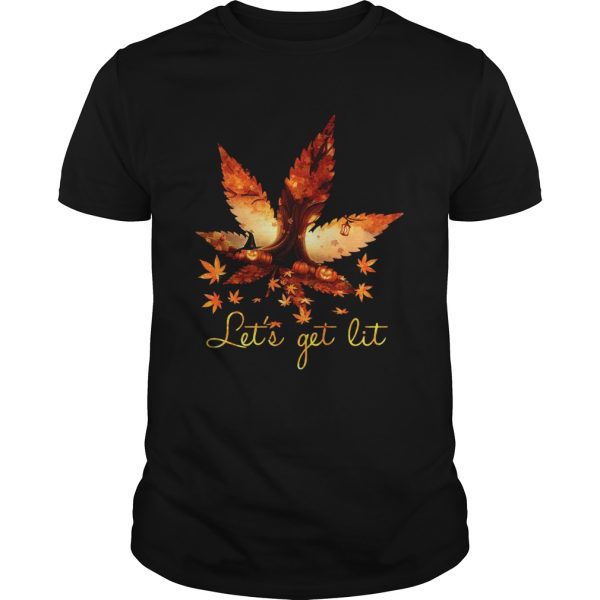 Weed Lets Get Lit Halloween shirt