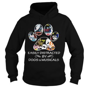 aBroadway easily distracted by dogs and musicals shirt 2