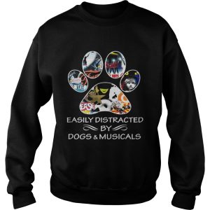 aBroadway easily distracted by dogs and musicals shirt 3