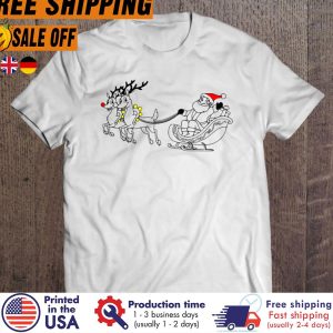 christmas Reindeer With Santa Claus 2