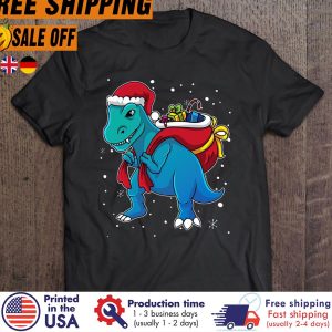 dinosaur T Rex Santa Christmas Gifts shirt 1