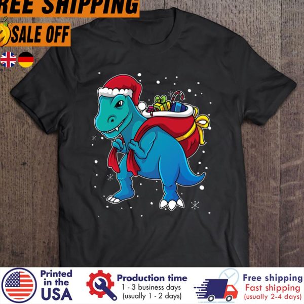 dinosaur T Rex Santa Christmas Gifts shirt