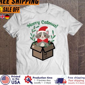 merry Catmus Cute Cat Christmas shirt 1