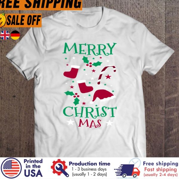 merry Christmas With Cross Religious Christian shirt