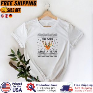 oh Deer What A Year christmas Shirt 2