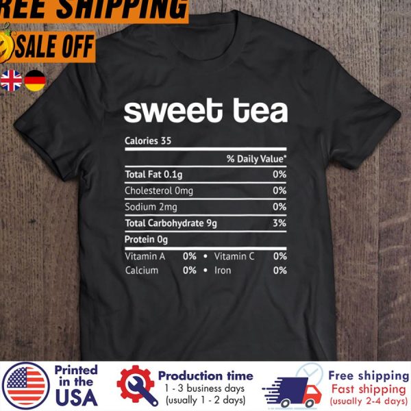 sweet Tea Nutrition Facts christmas shirt