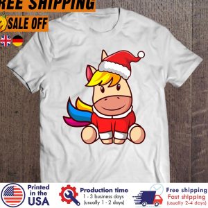 unicorn Santa Christmas Holiday Winter Season shirt 1