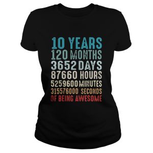 10 Years Old 10th Birthday Vintage Retro T Shirt 3 1