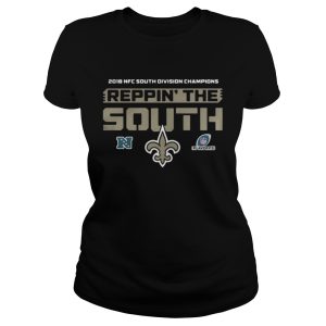 2018 NFC south division champions Reppin the south New Orleans Saints shirt 2 1