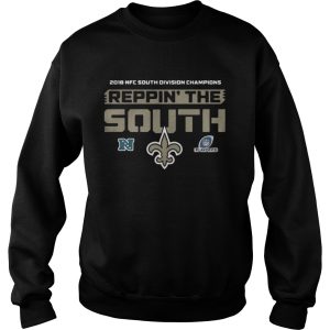 2018 NFC south division champions Reppin the south New Orleans Saints shirt 3 1