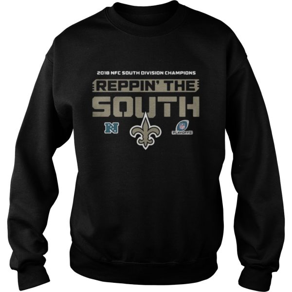 2018 NFC south division champions Reppin the south New Orleans Saints shirt