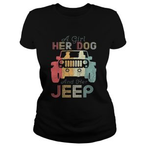 A girl her dog and her jeep shirt 2 1