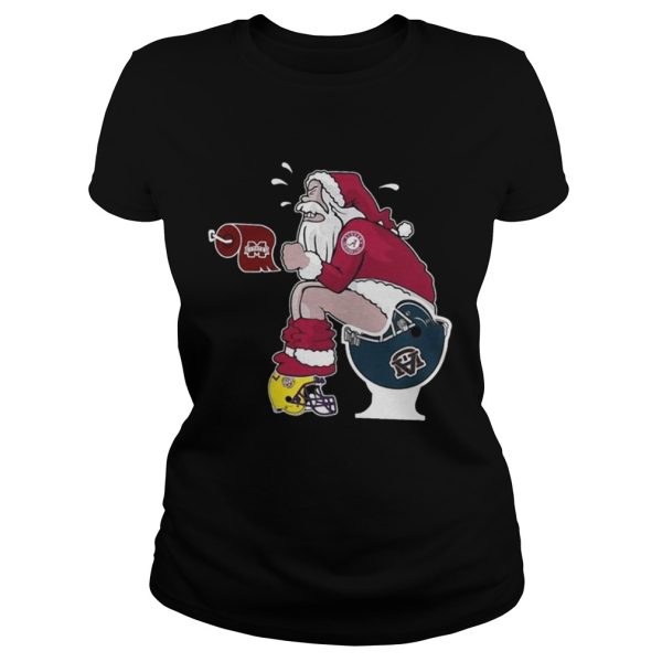 Alabama Santa toilet Michigan Wolverines shirt