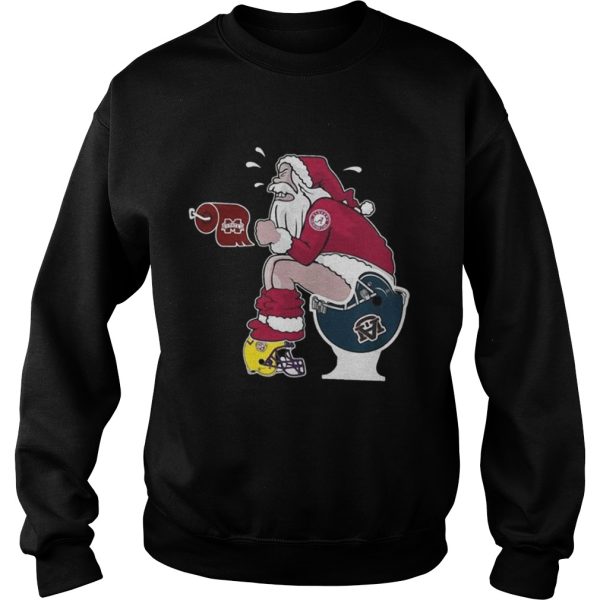 Alabama Santa toilet Michigan Wolverines shirt