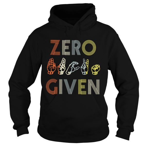 American sign language zero given shirt