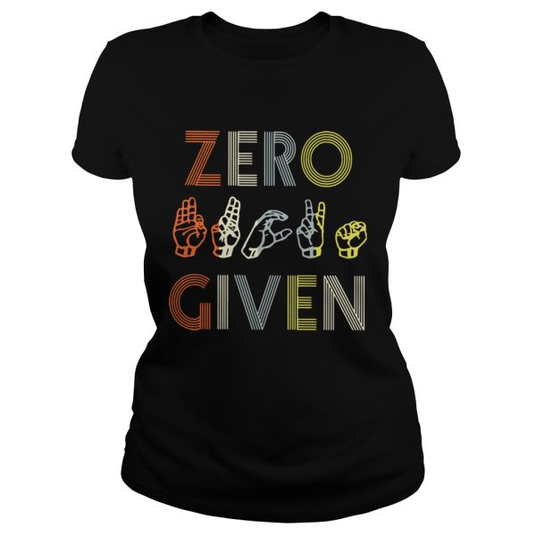 American sign language zero given shirt