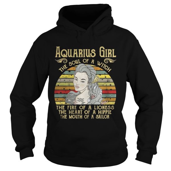 Aquarius Girl The Soul Of A Witch – Zodiac Pride Vintage T-Shirt