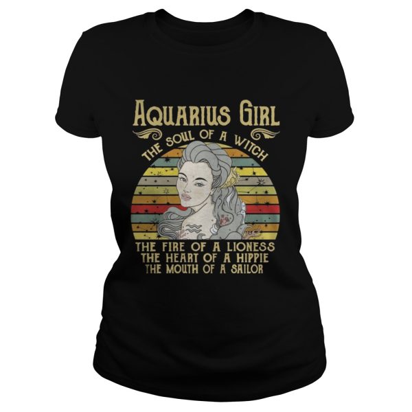 Aquarius Girl The Soul Of A Witch – Zodiac Pride Vintage T-Shirt