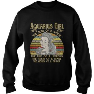 Aquarius Girl The Soul Of A Witch Zodiac Pride Vintage T Shirt 3