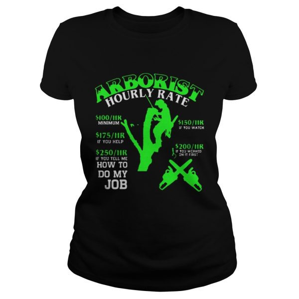 Arborist Hourly Rate Christmas Shirt