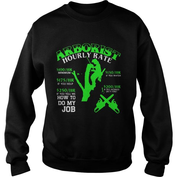 Arborist Hourly Rate Christmas Shirt