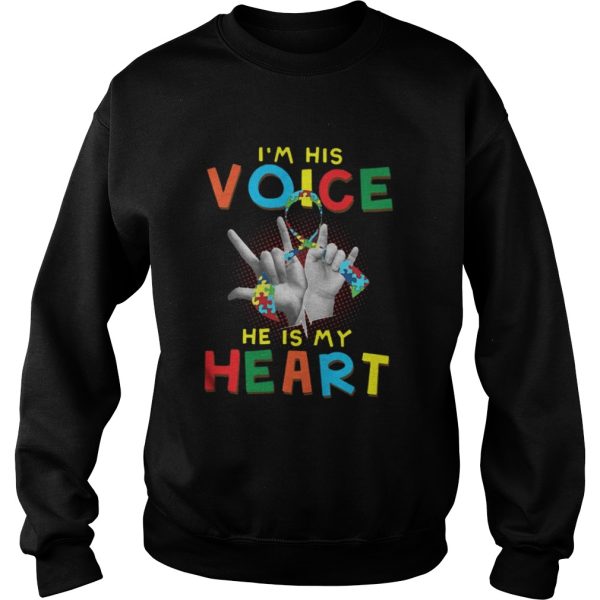 Autism I am his voice he is in my heart shirt