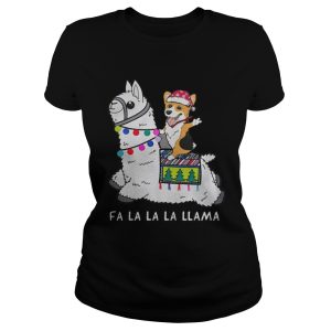 Baby Corgi and Fa la la la llama christmas sweater 2