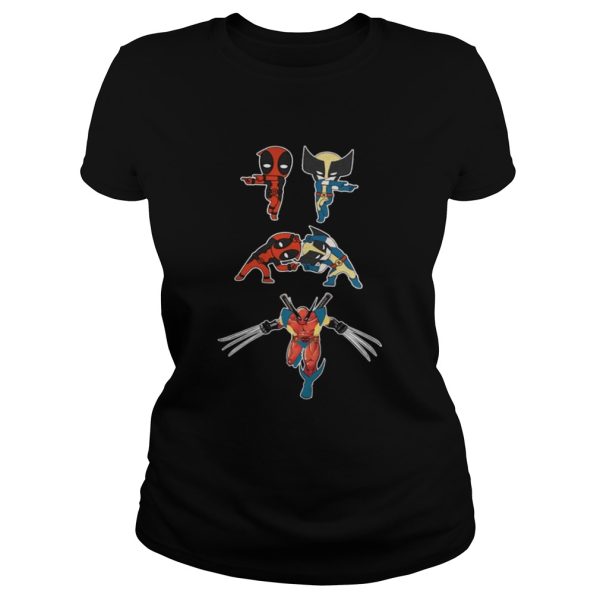 Baby Deadpool and Wolverine Fusion Dance shirt