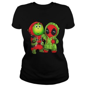 Baby Grinch and Deadpool Christmas shirt 2