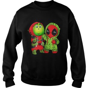 Baby Grinch and Deadpool Christmas shirt 3