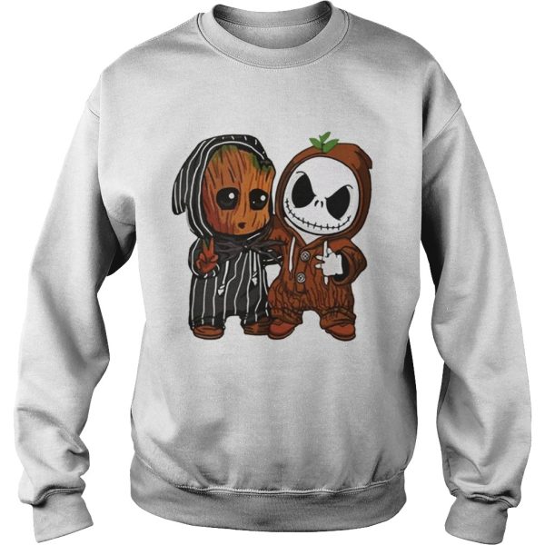 Baby Groot and Baby Jack Skellington shirt