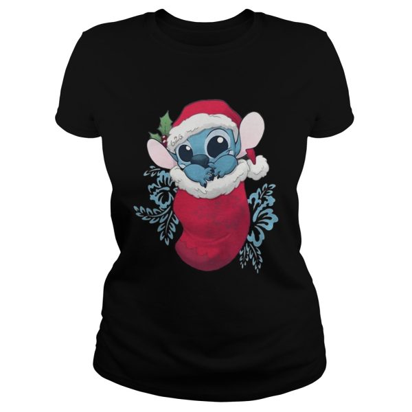 Baby Stitch in Christmas stocking shirt