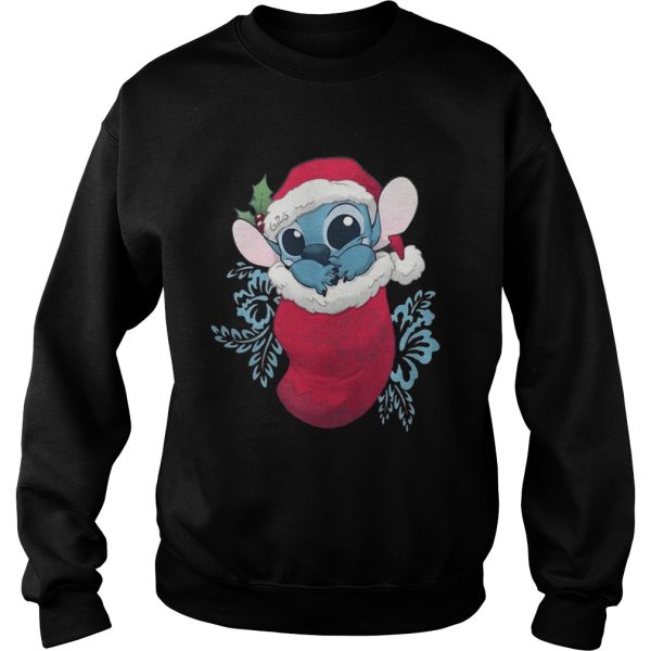 Baby Stitch in Christmas stocking shirt