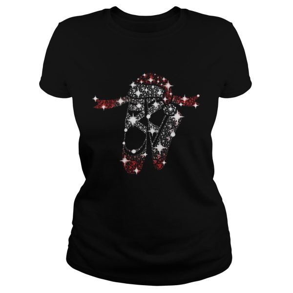 Ballet shoes glitter diamond christmas shirt