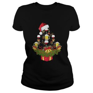 Beer and wine Christmas tree shirt 2