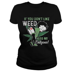 Betty Boop if you dont like weed kiss my endzone shirt 2