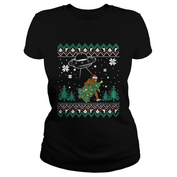 Bigfoot Christmas Tree Bigfoot Decoration Christmas Shirt