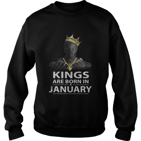 Black Panther Kings Are Born In January T-Shirt