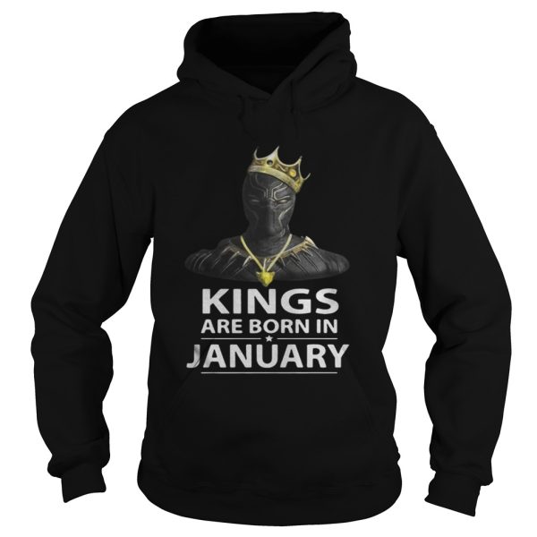 Black Panther Kings Are Born In January T-Shirt