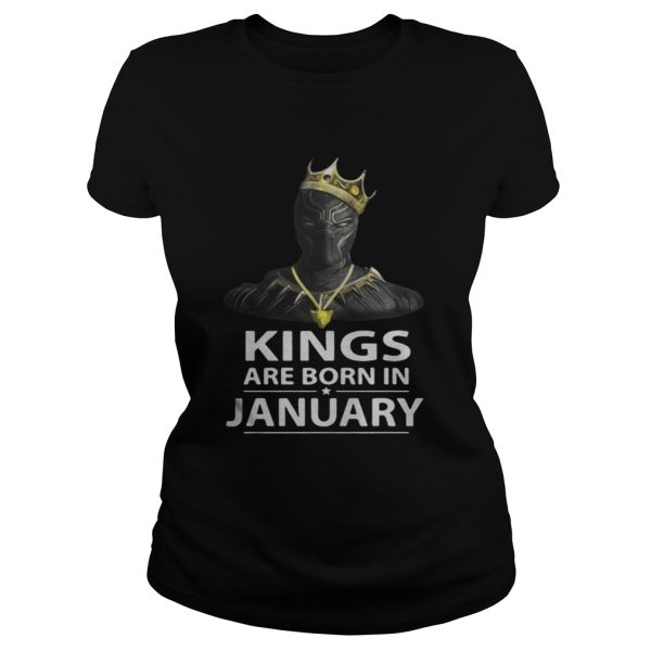 Black Panther Kings Are Born In January T-Shirt