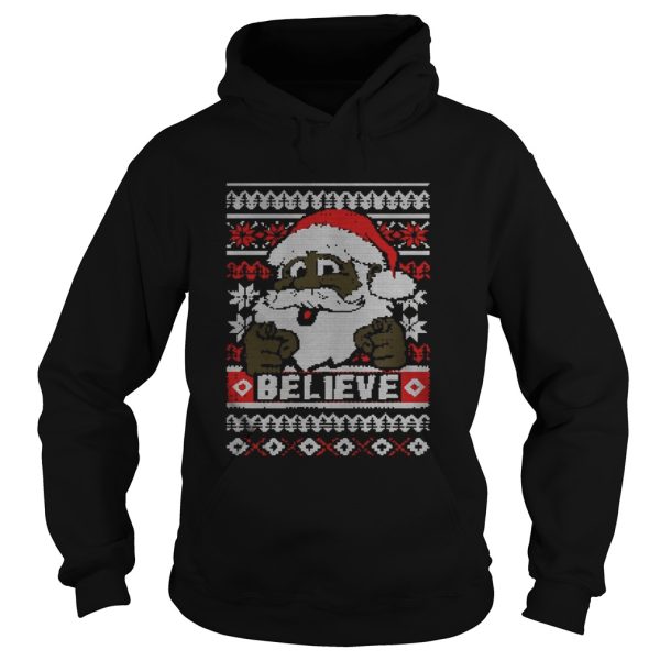 Black Santa Ugly Christmas Shirt