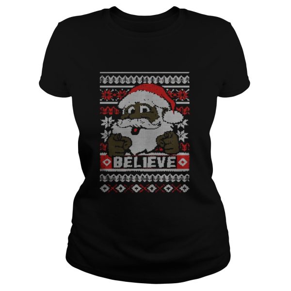 Black Santa Ugly Christmas Shirt