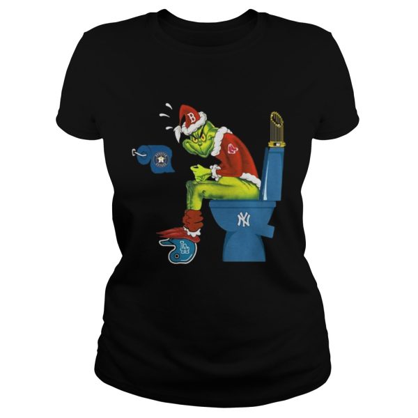 Boston Red Sox Grinch santa toilet shirt