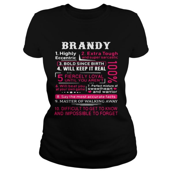 Brandy highly eccentric extra tough and super sarcastic shirt