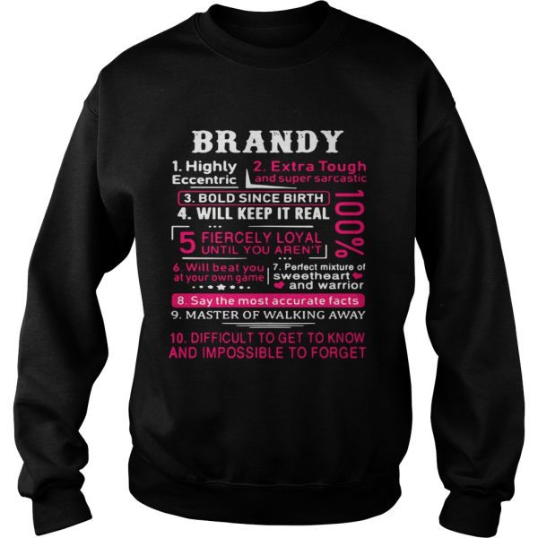 Brandy highly eccentric extra tough and super sarcastic shirt