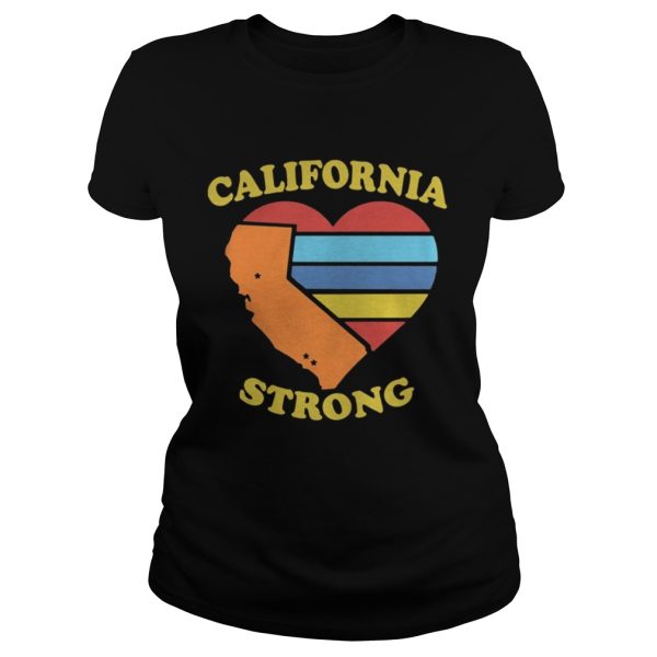 California Strong heart map shirt