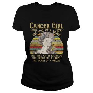 Cancer Girl The Soul Of A Witch Zodiac Pride Vintage T Shirt 2