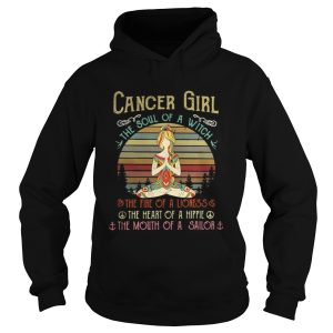 Cancer girl the soul of a witch the fire of a lioness the heart of a hippie shirt 1
